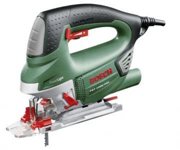 Bosch DIY Stichsäge PST 1000 PEL, 1 Sägeblatt T 144 D, 1 Sägeblatt-Set T234 5tlg., Spanreißschutz, Koffer (650 W, Schnitttiefe 100 mm in Holz, 10 mm in Stahl) - 