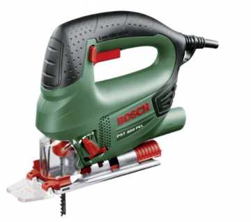 Bosch DIY Stichsäge PST 800 PEL, 1 Sägeblatt T 144 D, Spanreißschutz, Koffer (530 W, Schnitttiefe in Holz 80 mm, Schnitttiefe in Stahl 5 mm, Hubzahl bei Leerlauf 500 - 3.000 min-1) - 