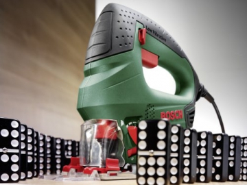Bosch DIY Stichsäge PST 800 PEL, 1 Sägeblatt T 144 D, Spanreißschutz, Koffer (530 W, Schnitttiefe in Holz 80 mm, Schnitttiefe in Stahl 5 mm, Hubzahl bei Leerlauf 500 - 3.000 min-1) - 