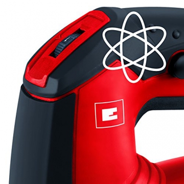 Einhell Stichsäge TC-JS 85 (620 W, max. 85 mm, 45° Schrägschnitt, Hubzahlregelung, 4-Stufen Pendelhub, Absaugadapter, Parallelanschlag, Koffer) - 