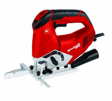 Einhell Stichsäge TE-JS 100 (750 W, max. 100 mm, 45° Schrägschnitt, Hubzahlregelung, 4-Stufen Pendelhub, Absaugadapter, Parallelanschlag, LED-Licht, Koffer) - 